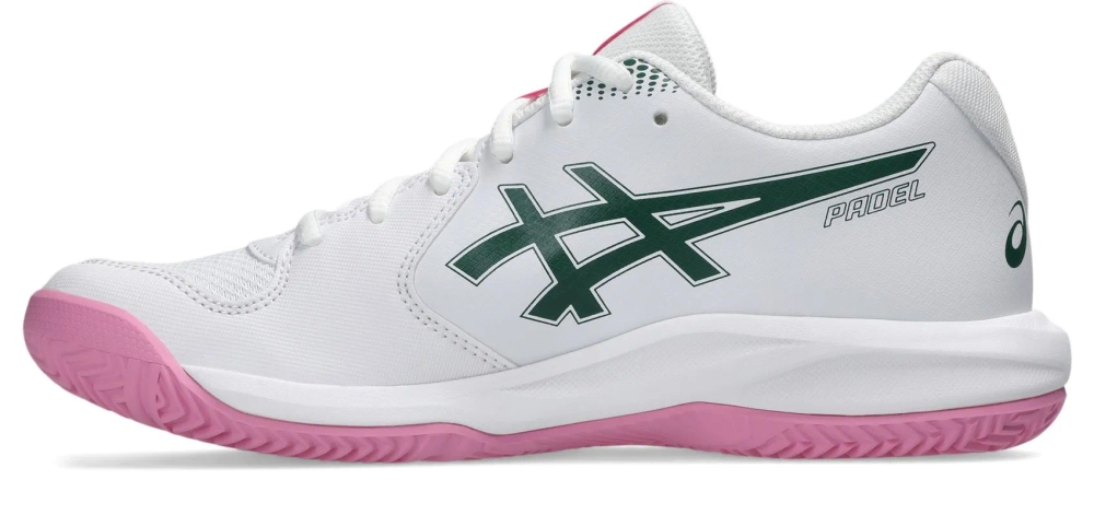 Женские кроссовки для padel Asics Gel-Dedicate 9 Padel - white/jewel green