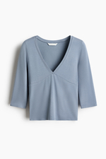 Топ из вискозы с V-образным вырезом - H&M
