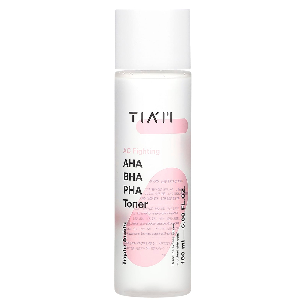 Tiam, AC Fighting, AHA, BHA, тонер с ПГК, 180 мл (6,08 жидк. унц.)