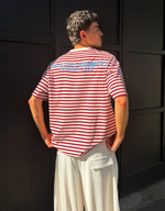 Мужская футболка relaxed fit в полоску - BERSHKA