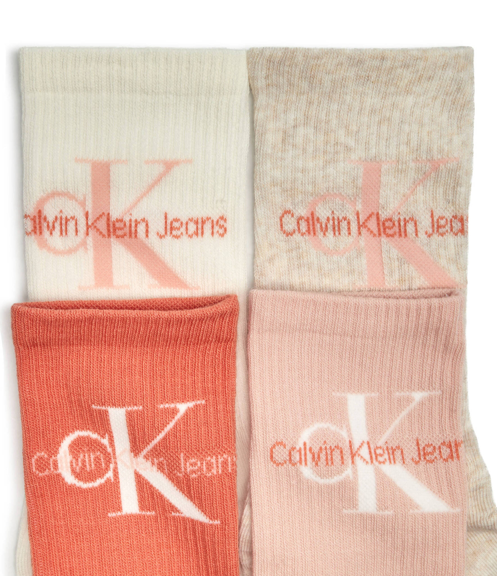 Носки 4 пары Calvin Klein Jeans - коралловый(701229462)