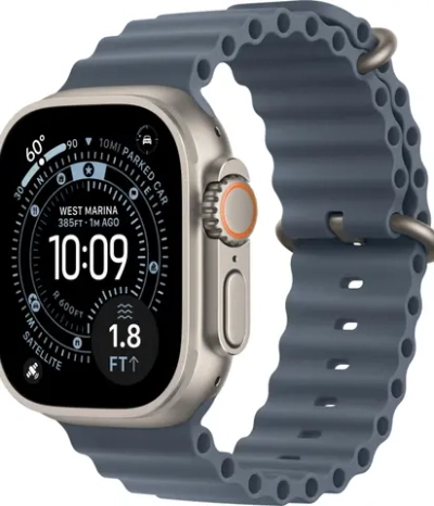 Смарт-часы Apple Watch Ultra 3 49 mm Natural Titanium case | ремешок Ocean Band | Anchor Blue