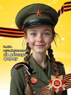 Значок 9 мая 10 шт 37 мм