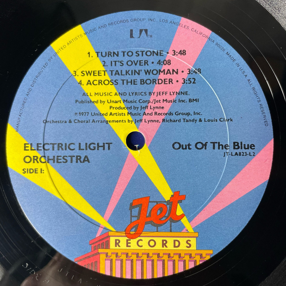Винтажная виниловая пластинка LP Electric Light Orchestra ELO Out Of The Blue (США 1977) (Полный Комплект, Игрушка, Постер) Mr. Blue Sky