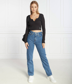 Топ SPLIT COLLAR RIB CALVIN KLEIN JEANS - черный(J20J222025)