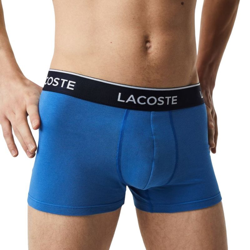 Мужские спортивные боксеры Lacoste Casual Cotton Stretch Boxer 3P - blue/china gray