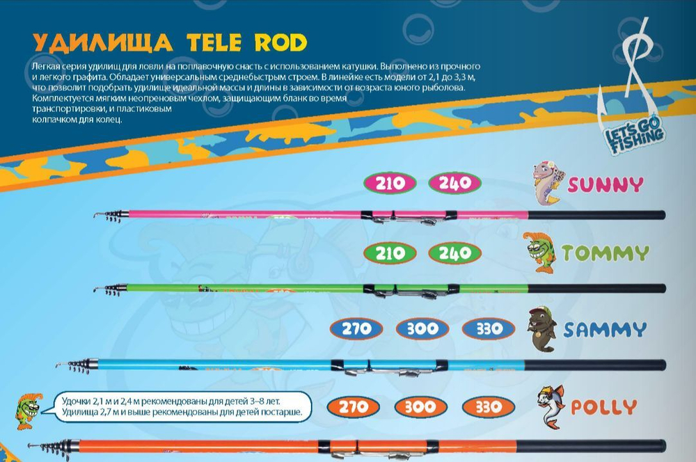 Удилище (детское) Tele rod 2,70m SAMMY