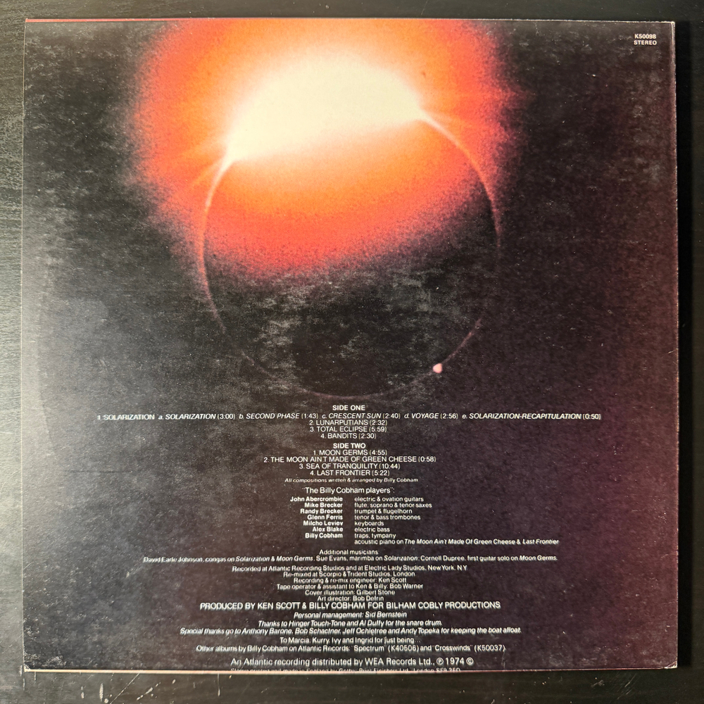 Billy Cobham ‎– Total Eclipse (Англия 1974г.) Т