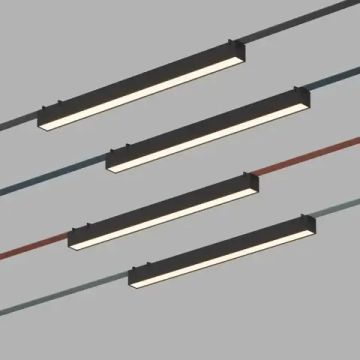 Трековый светодиодный светильник 24W 3000К DK5577-BK чёрный Belty Linear Denkirs