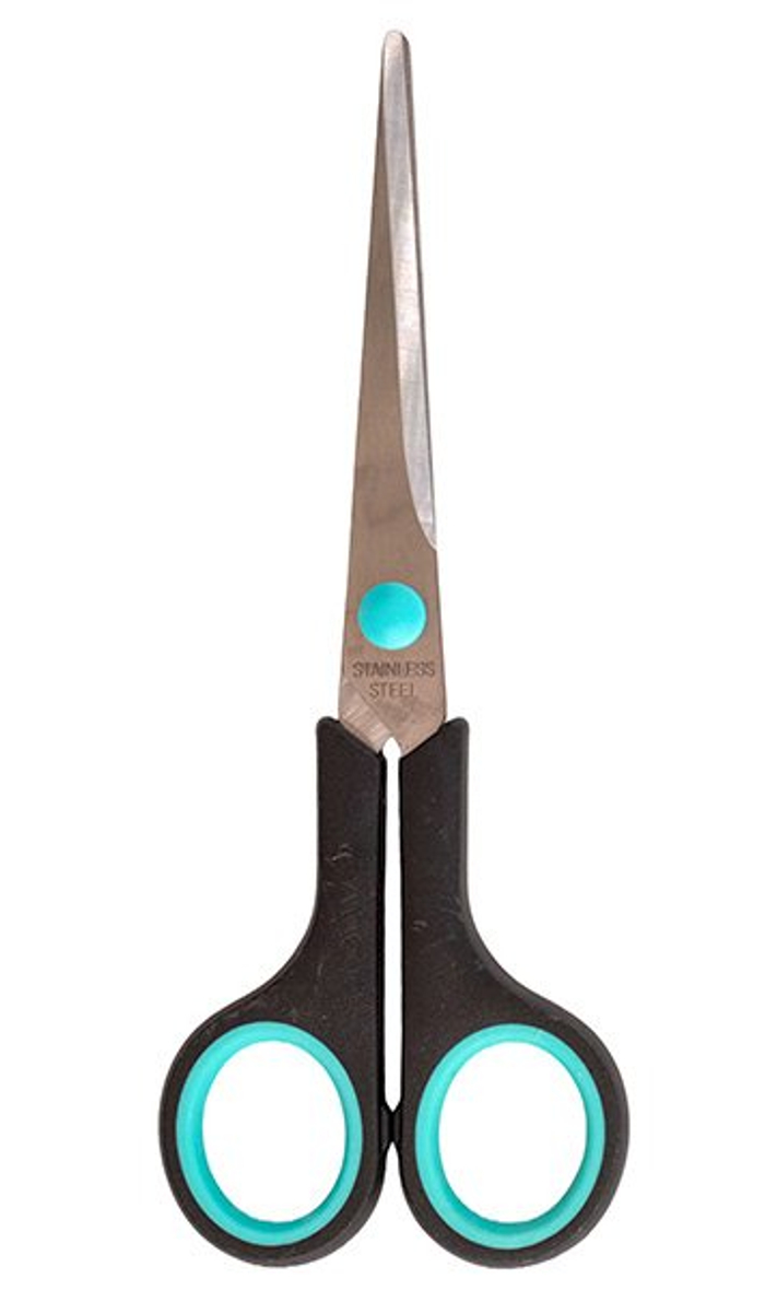 Ножницы Workmate 175мм, пластиковые чёрные ручки, 14-5861  *12/144