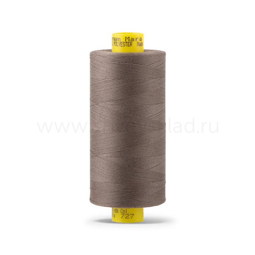 Нитка Gutermann Mara 120 (1000 метров), 1 кат., универсальная | 727 дымч. серо-зеленый