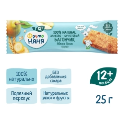 Фрутоняня батончик яблок-банан-груша 25г