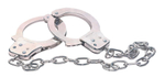 Наручники из металла с длинной цепочкой CHROME HANDCUFFS METAL HANDCUFFS W. KEY