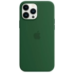 Силиконовый чехол с поддержкой MagSafe Apple Silicone Case для iPhone 13 Pro Max, Clover (Зеленый клевер)
