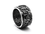 Кольцо из серебра с бриллиантом Pirate Tattoo-1 AZR-100
