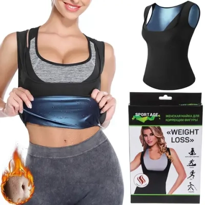 Майка для похудения «Weight loss», размер M, Черный