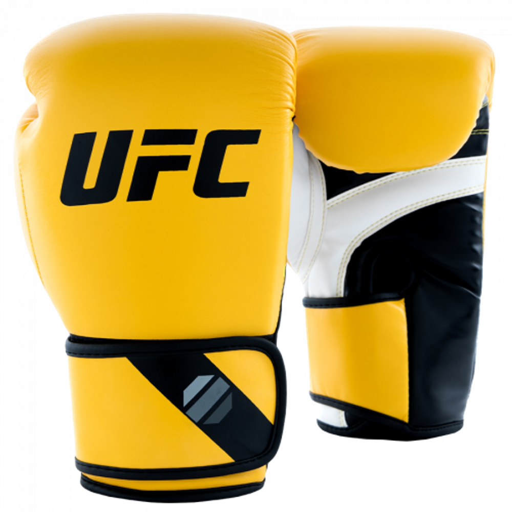 UFC Pro Fitness Перчатки тренировочные для спарринга желтые - 8 Oz