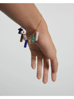 Подвеска-шарм Lapis Lazuli серебро 925 пробы покрытое золотом