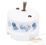 Тумблерный ретро выключатель Орнамент №3 Lindas 34419-B / Перекрестный