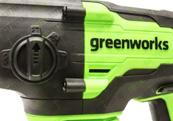 Перфоратор аккумуляторный GREENWORKS GD24SDS2 24В,SDS+,2ДЖ,б/щ,без АКБ и ЗУ (3803007)