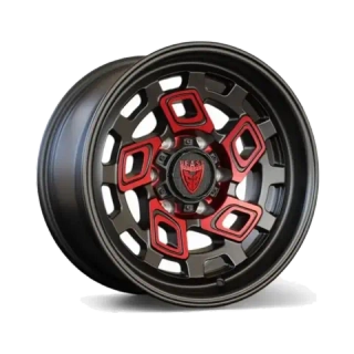 Диск колёсный BEAST OFFROAD 9606CN R17 8,5 ET0 Matte Black W Red Face