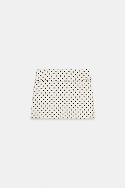 ZARA ЮБКА-ШОРТЫ С РЕМНЕМ, БЕЛЫЙ/ЧЕРНЫЙ
