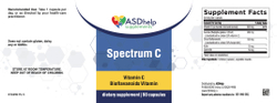Spectrum C 90 capsules vitamin C — этикетка (Supplement Facts)