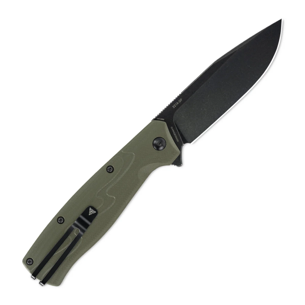 Нож складной SRM 221X-GP Blackwash (14C28N, OD Green G10)