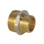 Ниппель латунь никель переходной Ду 32х20 (1 1/4"х3/4") НР 9023 ГОСТ 32585-2013 Aquasfera 9023-07