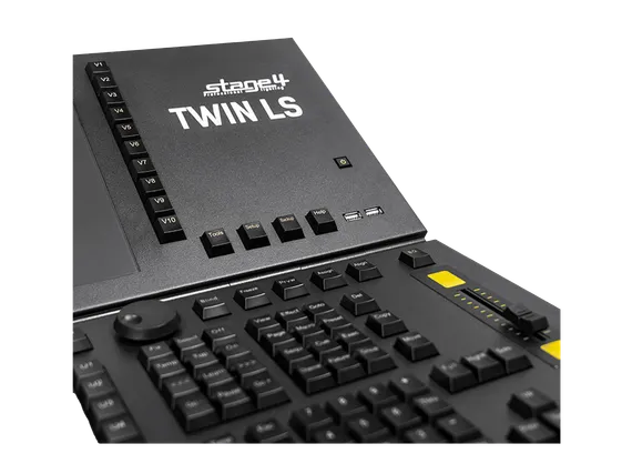 STAGE4 TWIN LS DMX-пульт (консоль) / 4096 / 3 дисплея / 18 мото-фейдеров / 6 энкодеров / 6 DMX-OUT /