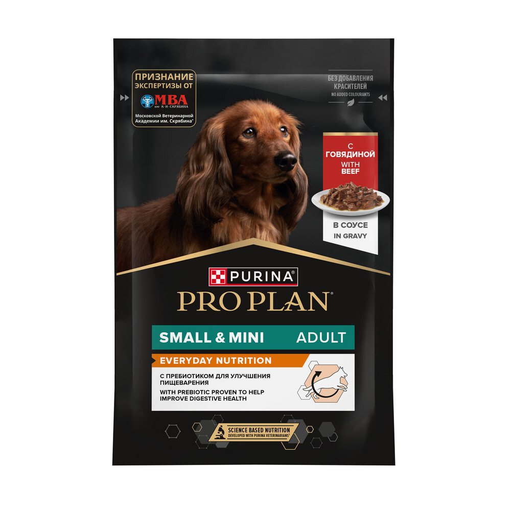 Паучи Pro Plan EVERYDAY NUTRITION для собак мелких пород говядина 85 г