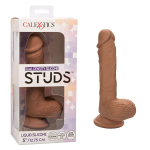 Коричневый фаллоимитатор 17,75см California Exotic Novelties Dual Density Silicone Studs SE-0255-10-3