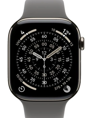 Умные часы Apple Watch S11 LTE 46 мм Natural Titanium Case with Stone Grey Sport Band - M/L