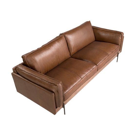 Диван 3-местный 6223 SL Angel Cerda из табачно-коричневой кожи