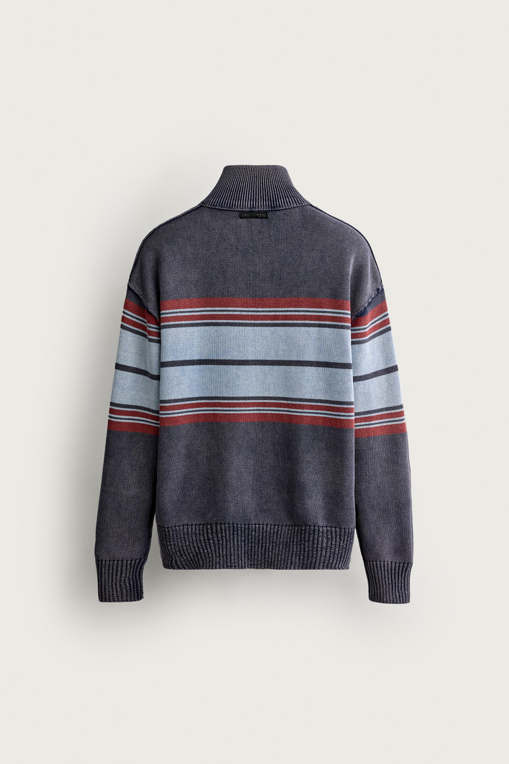 КАРДИГАН COLOR BLOCK С ЭФФЕКТОМ ПОТЕРТОСТИ — ZARA