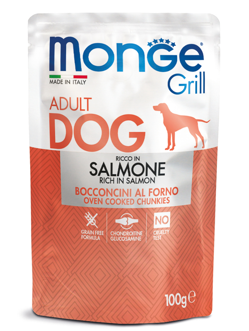 Влажный корм Monge Dog Grill для собак с лососем 100 г