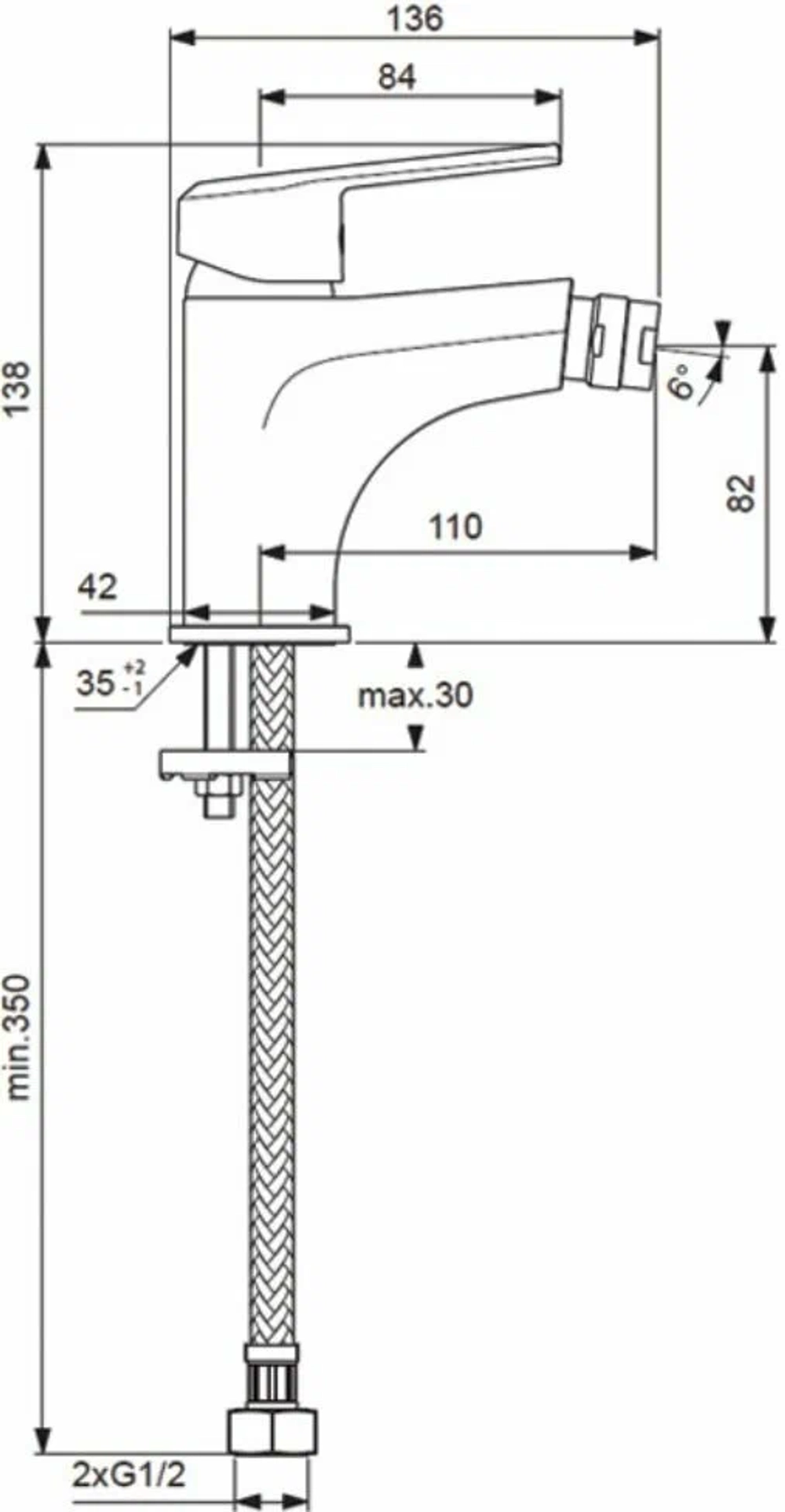 Смеситель VIDIMA  BA 265 AA  биде