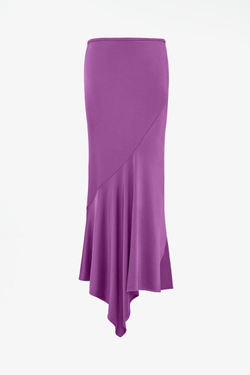 ZARA X JOHN GALLIANO ЮБКА С АСИММЕТРИЧНЫМ ВЫРЕЗОМ — LIMITED EDITION, ФИОЛЕТОВЫЙ