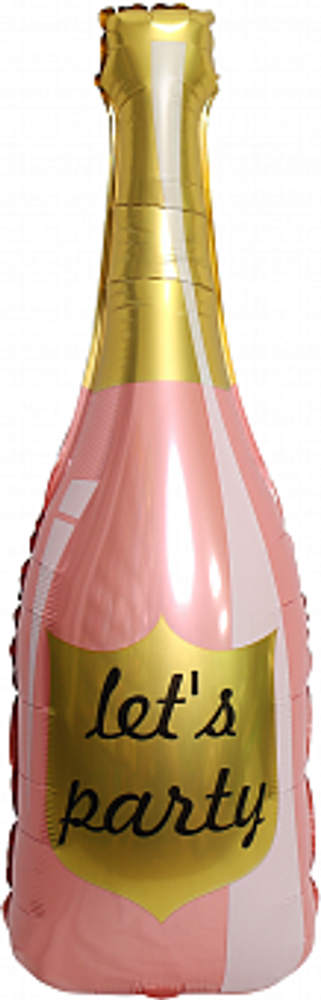 К Фигура Бутылка Шампанское Let`s Party Розовый (40''/102 см)