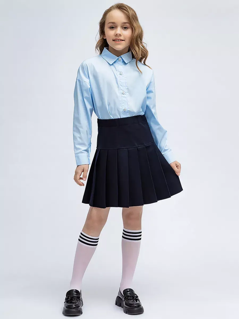 Школьная рубашка классическая oversize