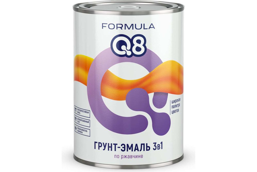 ГРУНТ- ЭМАЛЬ ПО РЖАВЧИНЕ "FORMULA Q8" ГОЛУБАЯ 0,9 КГ (1/14)