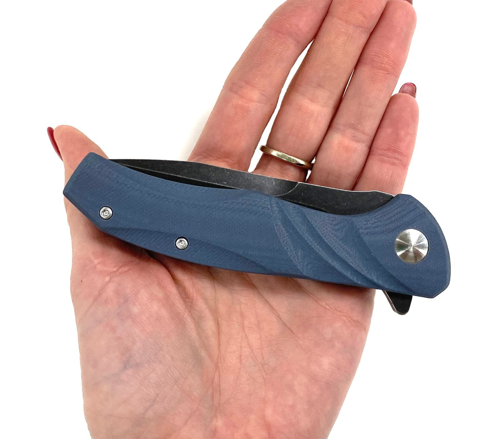 Складной нож TuoTown SQ21-GB, сталь D2, рукоять G-10 blue