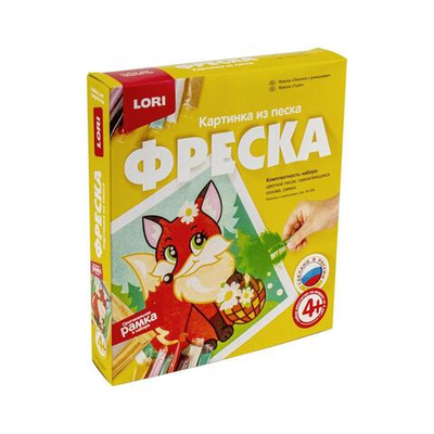 Фреска-картина из песка "Лисичка с ромашками" (Lori)
