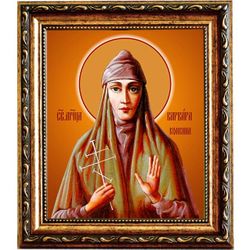 Варвара Конкина, преподобномученица, послушница. Икона на холсте.