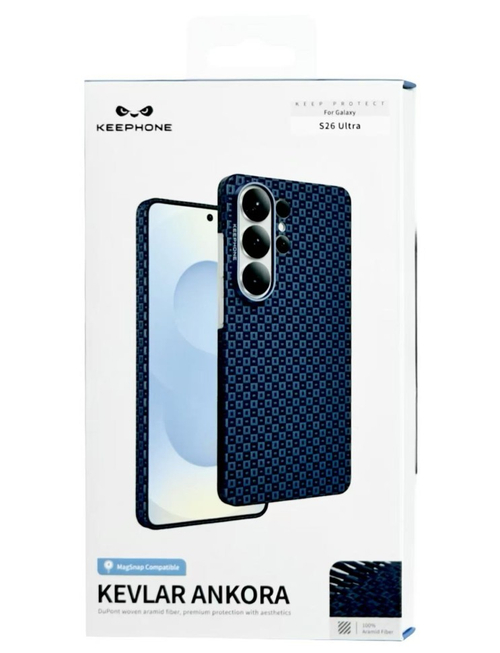 Накладка для Samsung Galaxy S26 Ultra Keephone Kevlar Ankora MagSnap синий