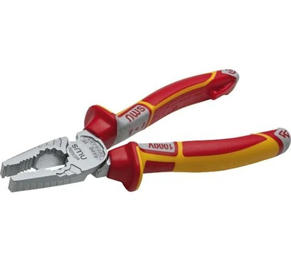 NWS Пассатижи диэлектр. CombiMax 1000В VDE 165 мм, покрытие Crom, рукоятки SoftGripp
