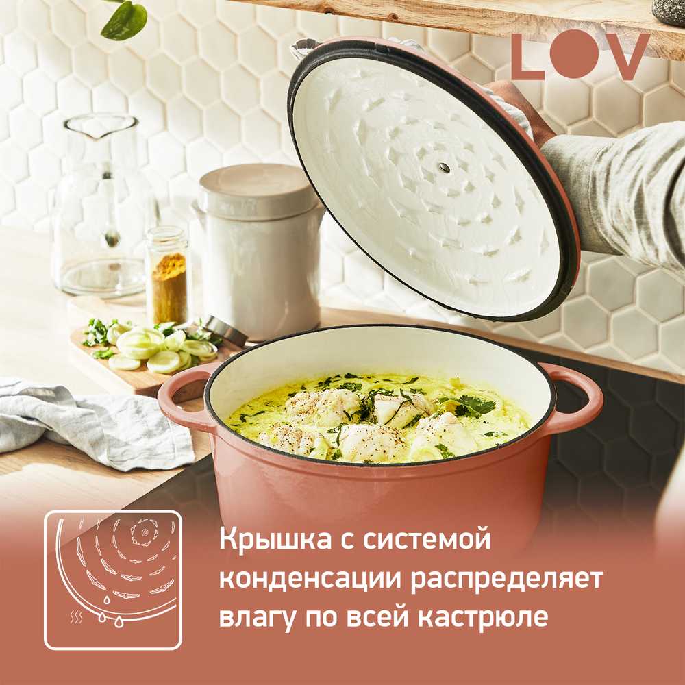 Кастрюля с крышкой Tefal LOV 25 см E2600404