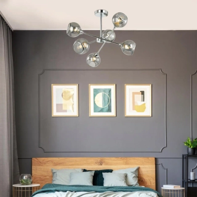 4530/6C COMFI LN21 144 хром, дымчатый Люстра потолочная E27 6*60W 220V SANDRA