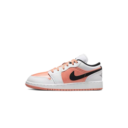 alt="Air Jordan 1 Low GS Light Madder Root DM8960-801 детские кроссовки бело-персиковые вид сбоку на белом фоне"