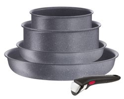 Набор посуды со съемной ручкой Tefal Ingenio Natural Force 5 предметов 16/20/22/28 см L3969053